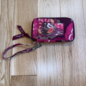 Vera Bradley Wallet Wristlet. Pocket on back lol 3”x5.5”